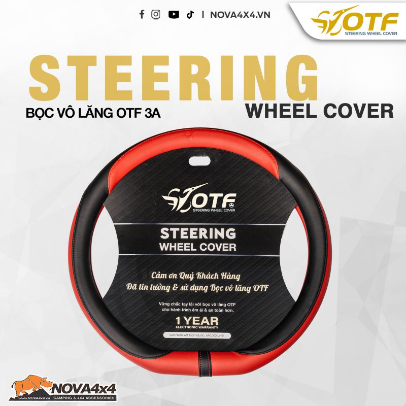 Bọc vô lăng da cao cấp OTF 3A
