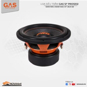 Loa siêu trầm GAS 12″ PRO12D2 | 500W (RMS) 1000W (MAX) 2×2 Ohms