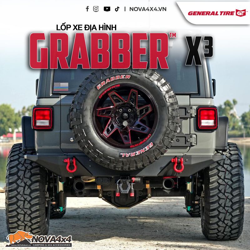 Lốp địa hình General Grabber X3 – Phiên bản đặc biệt chữ Đỏ (Made in USA) - Hình ảnh 2