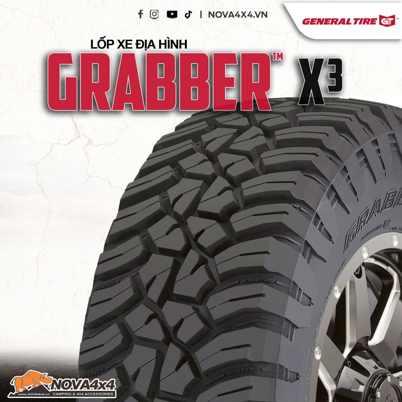 Lốp địa hình General Grabber X3 – Phiên bản đặc biệt chữ Đỏ (Made in USA) - Hình ảnh 3