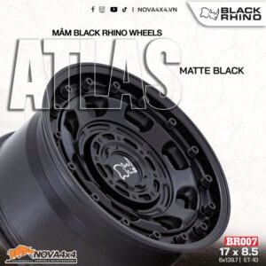Mâm Black Rhino Atlas BR007 17×8.5 | 6×139.7 | ET-10 | CB 106,1 (màu đen mờ)