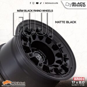 Mâm Black Rhino Fuji BR004 17×8 | 6×139.7 | ET38 | CB 106,1 (màu đen mờ)