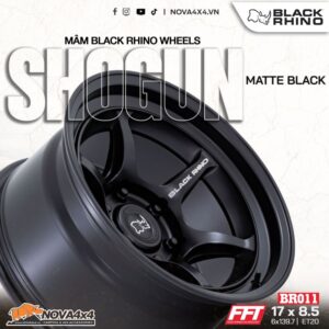 Mâm Black Rhino Shogun BR011 17×8.5 | 6×139.7 | ET20 | CB 106,1 (màu đen mờ)
