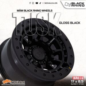 Mâm Black Rhino Tusk BR016 17×8.5 | 6×139.7 | ET0 | CB 106,1 (màu đen bóng)